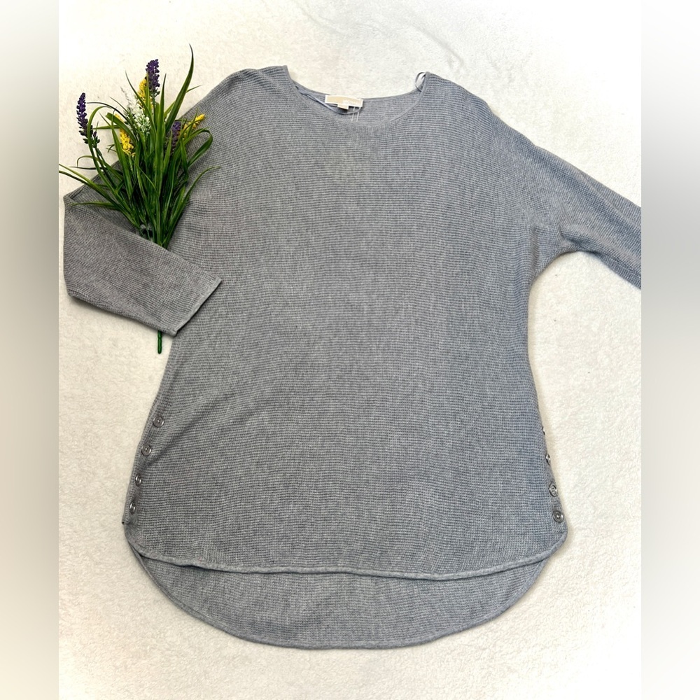 Michael Kors NWT Side Button Rib Knit Tunic Sweater - Large